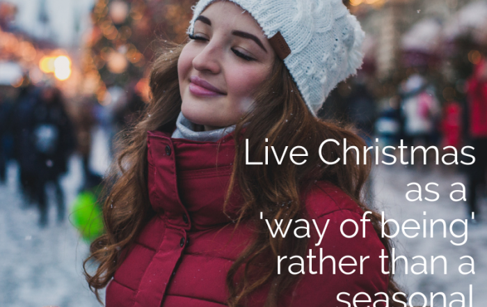 Live Christmas as a 'way of being' rather than a seasonal holiday. Young woman in Red Square, Moskva Russia.