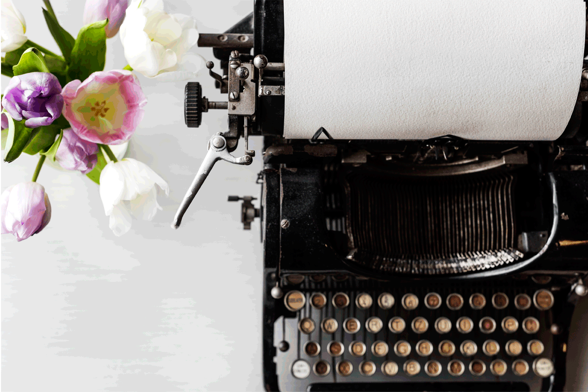 your-life-and-how-you-live-begins-now---the-wisdom-podcast-s2e8-with dorothy ratusny (image of flowers and words being typed)