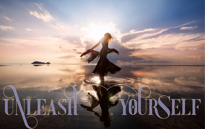 unleash-yourself-the-wisdom-podcast-Stwo-Eeleven (iimage of woman dancing at sunset)