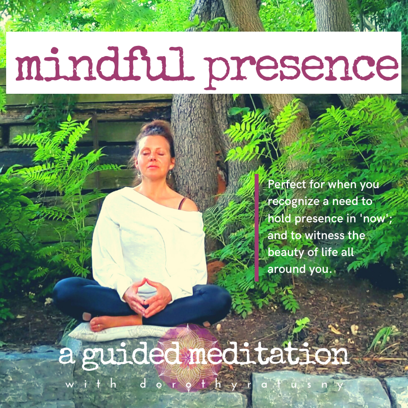 Mindful Presence: A Guided Meditation with Dorothy (image of Dorothy in meditation pose)