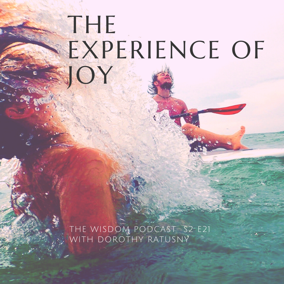 The Experience of JOY | The WISDOM podcast S2 E21 with dorothy ratusny (image of man and woman having fun paddleboarding)