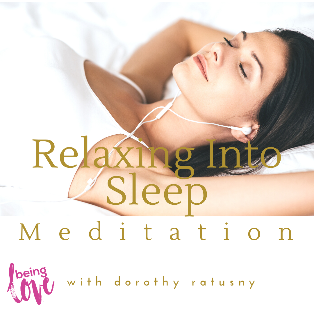 Relaxing Into Sleep: A Guided Meditation - with Dorothy Ratusny (image of woman relaxing with earbuds)