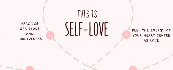 This is Self-Love. The WISDOM podcast S3 E14 with dorothyratusny (image of hearts and words)